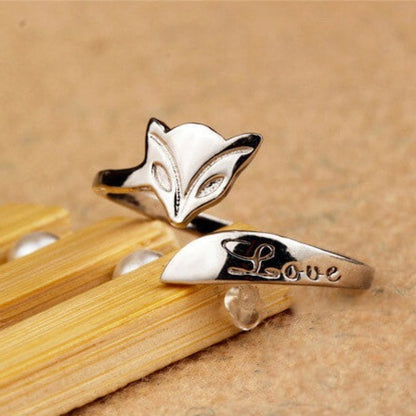 Sterling Silver Fox Ring