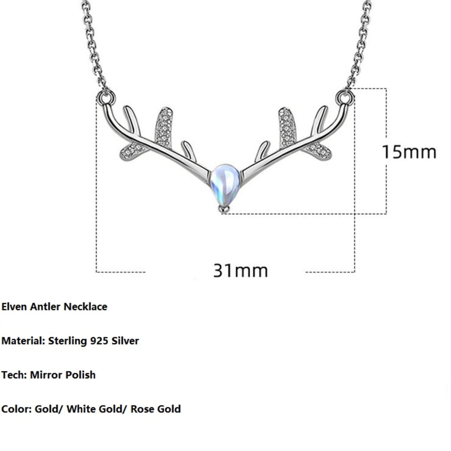 antler necklace for women wedding
