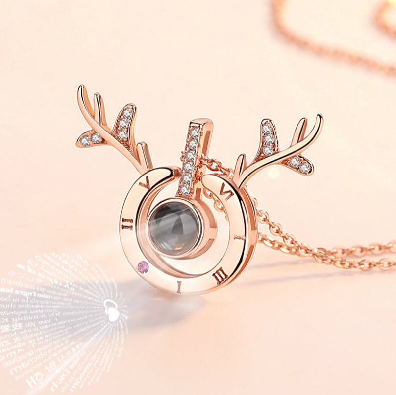 photo projection necklace sterling silver