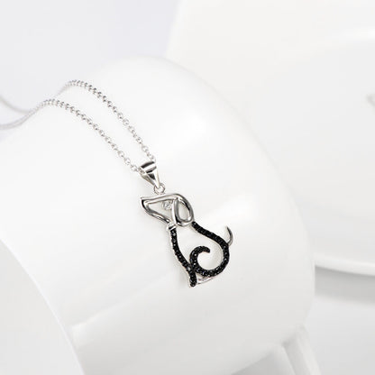Contour Dog Pendant Necklace
