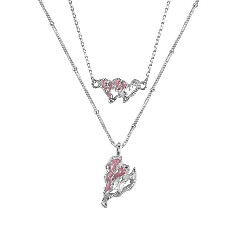 metled heart necklace