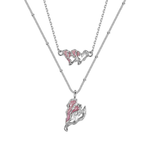 metled heart necklace
