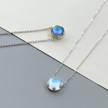 moonstone necklace silver