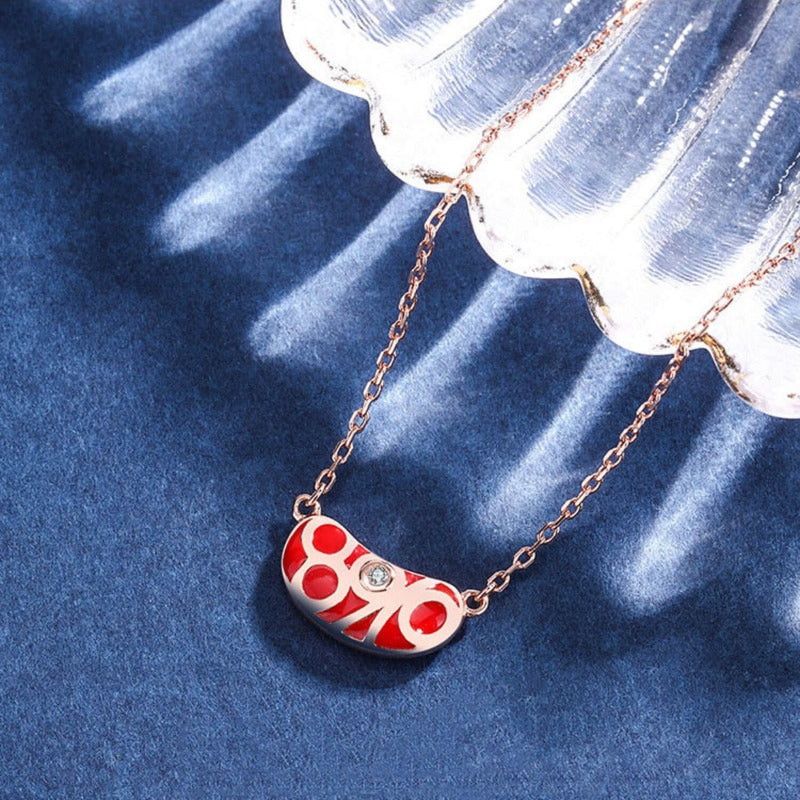 silver bean necklace