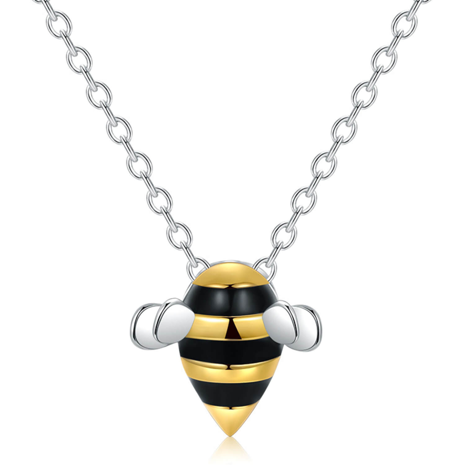 sterling silver bee necklace
