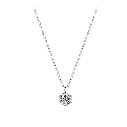 solitaire diamond pendant white gold