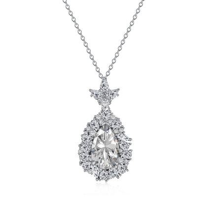pear diamond necklace