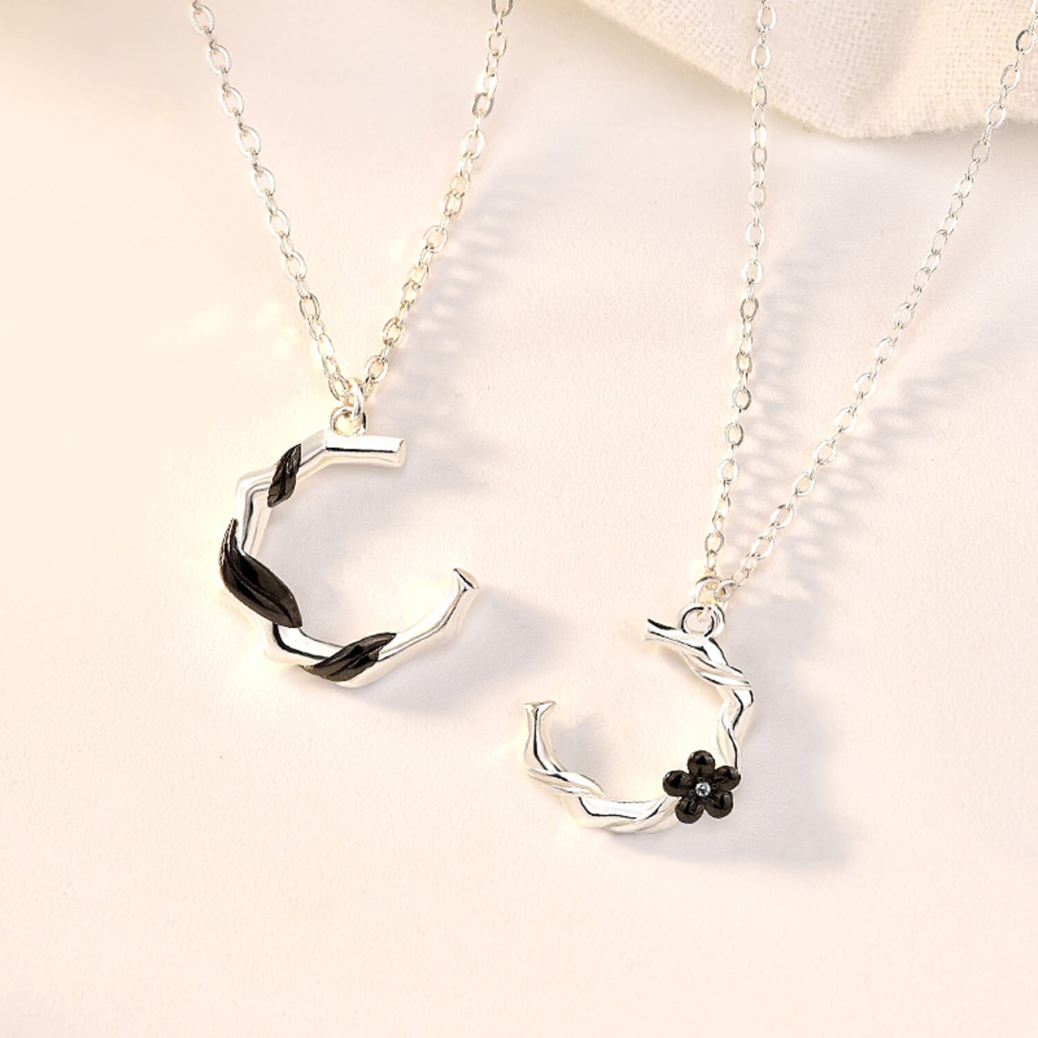 matching necklaces silver