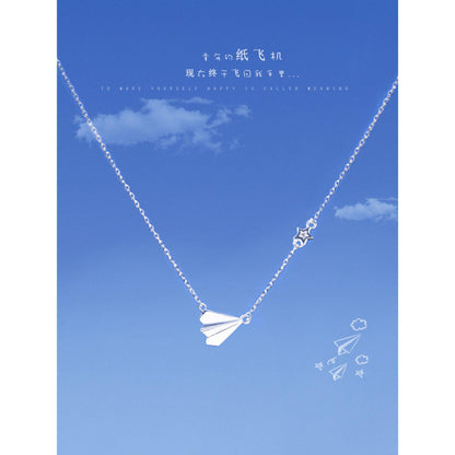 Fashionable Paper Plane Pendant

