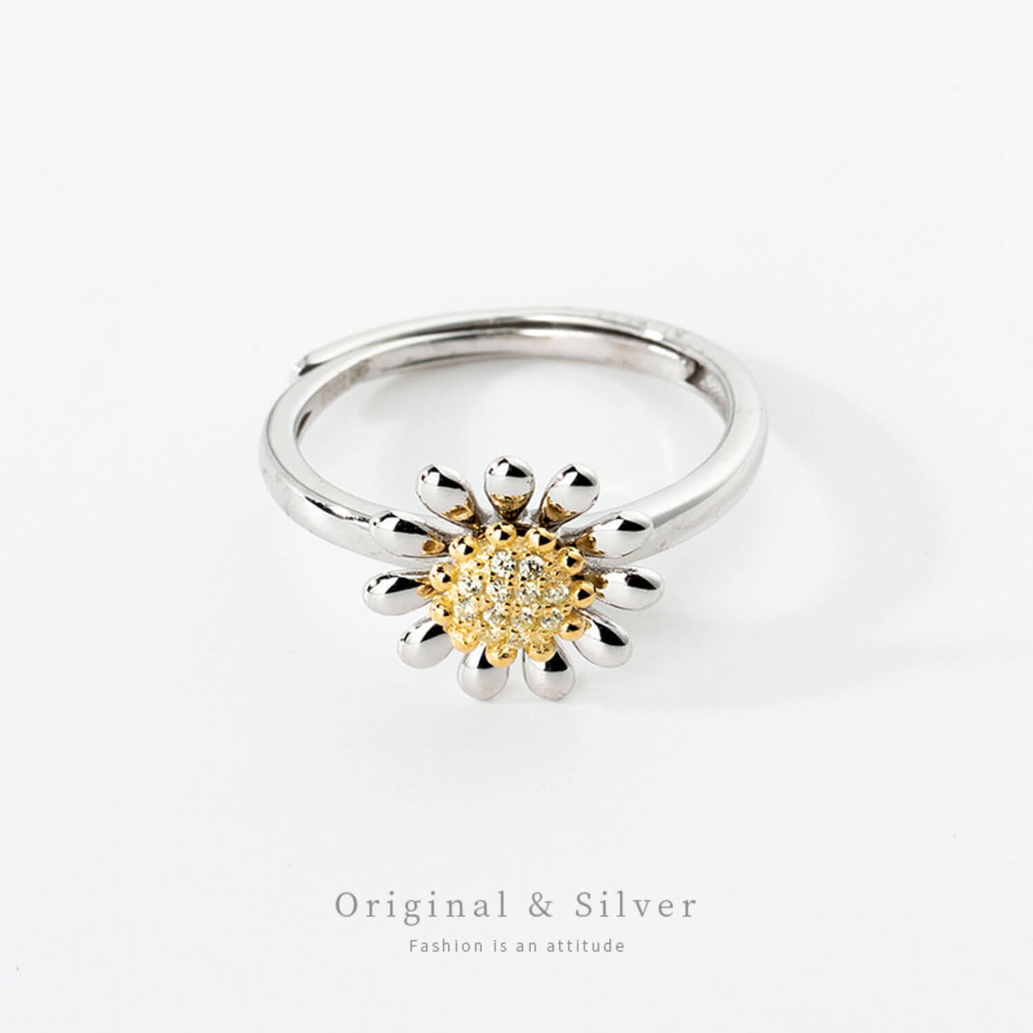 Sterling Silver Chrysanthemum Ring
