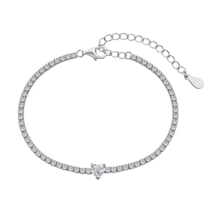 silver tennis bracelets for women