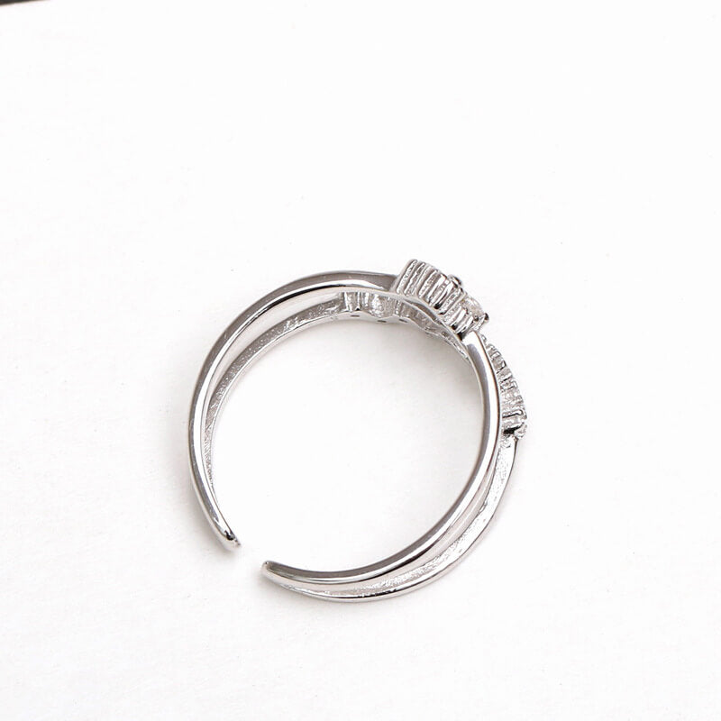 Glamorous Adjustable Pave Ring
