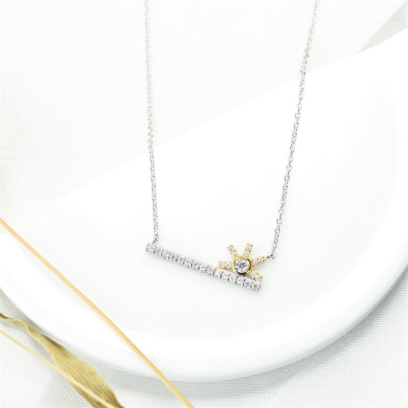 sun necklace for women silver
