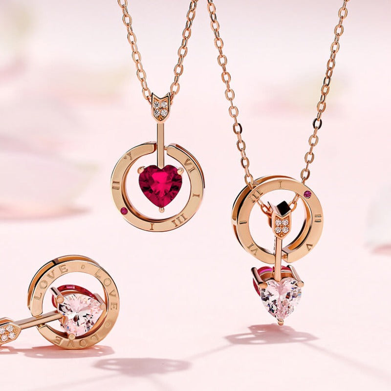 arrow love necklace diamond