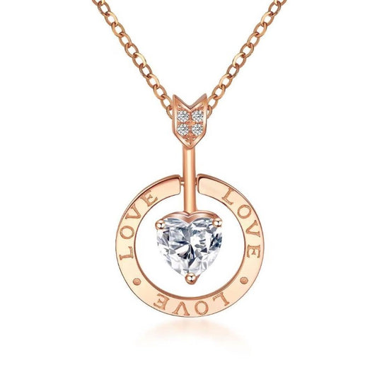 gold love arrow necklace