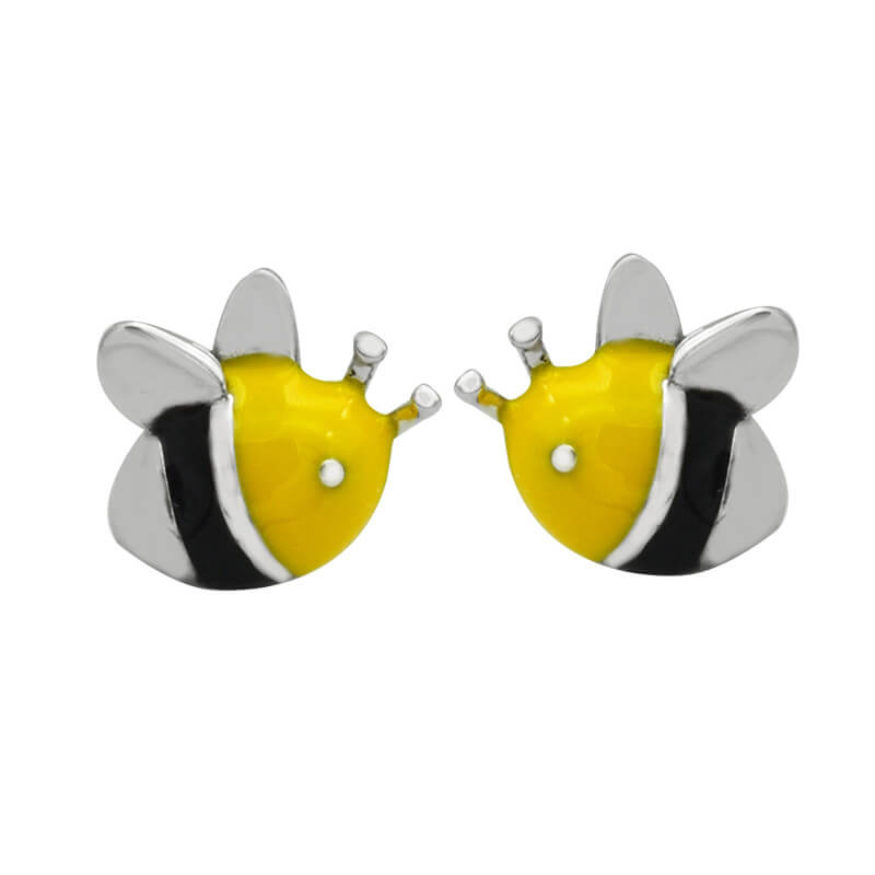Enamel Bee Studs

