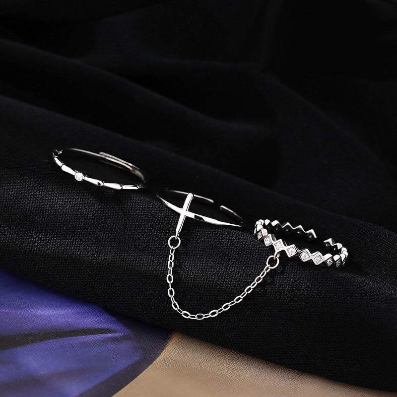 big sterling silver cross rings