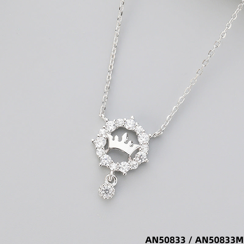 diamond circle crown necklace us