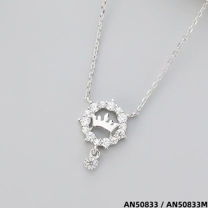 diamond circle crown necklace us