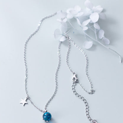 Space-Themed Necklace with Star

