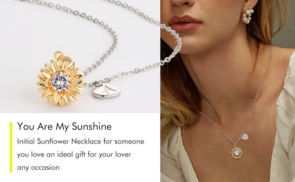 sunflower necklace for girls
