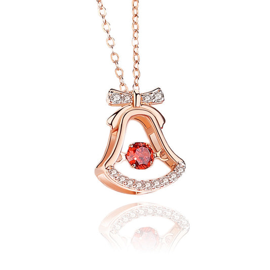 Rose Gold Bell Pendant with Zircon



