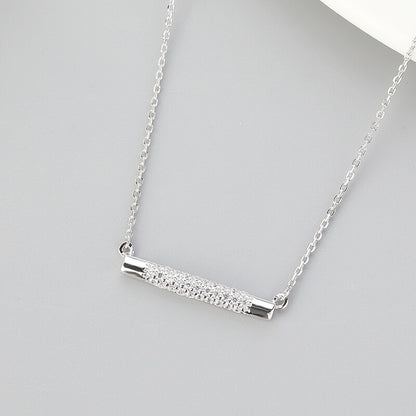 diamond waysides bar necklace