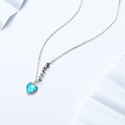 hidden lake glacial pools heart necklace