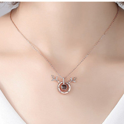 projection necklace sterling silver