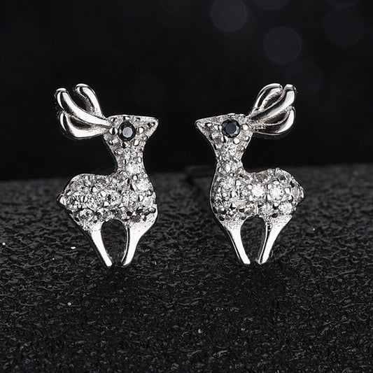 Silver Deer Earrings