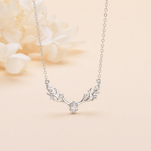 diamond antler necklace