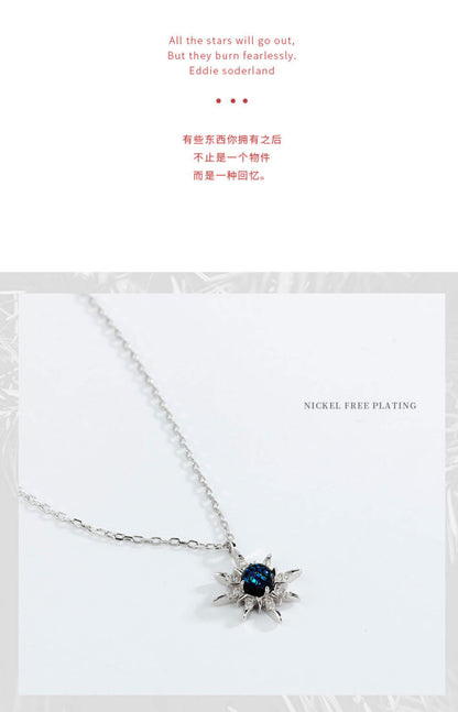 north star necklace silver