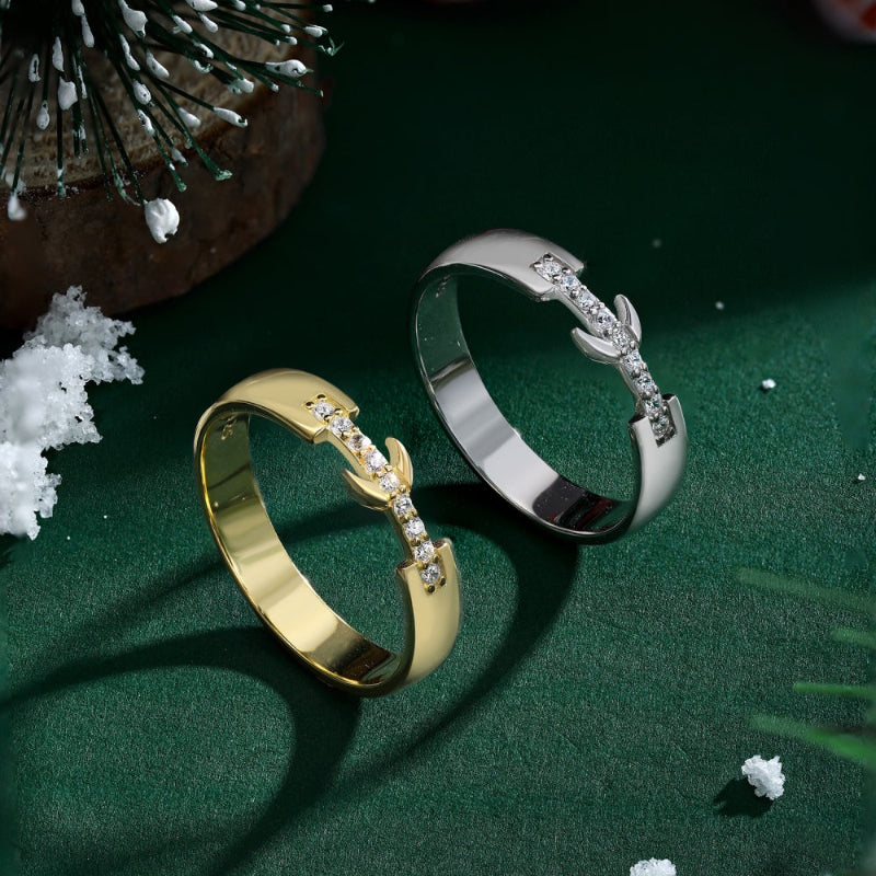 rings silver sterling new diamond moon ring