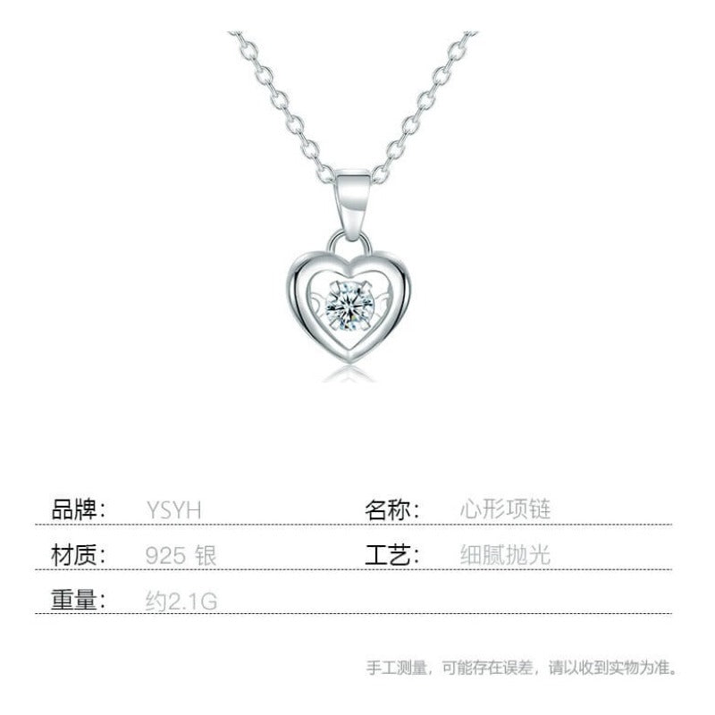 love diamond pendant heart necklace
