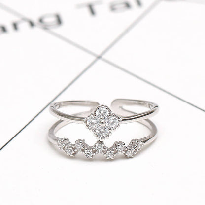 Zirconia Open Cuff Ring
