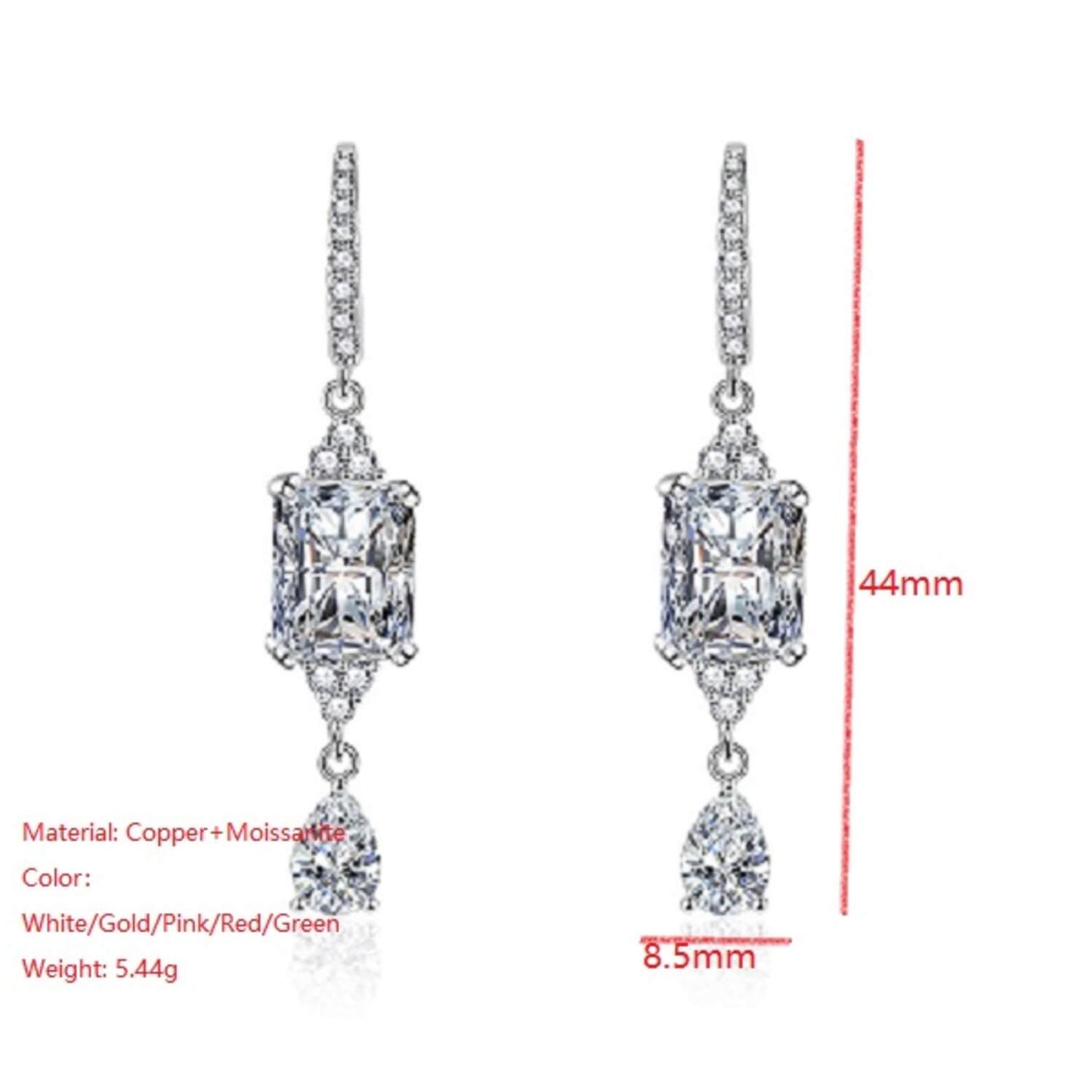 moissanite earring studs