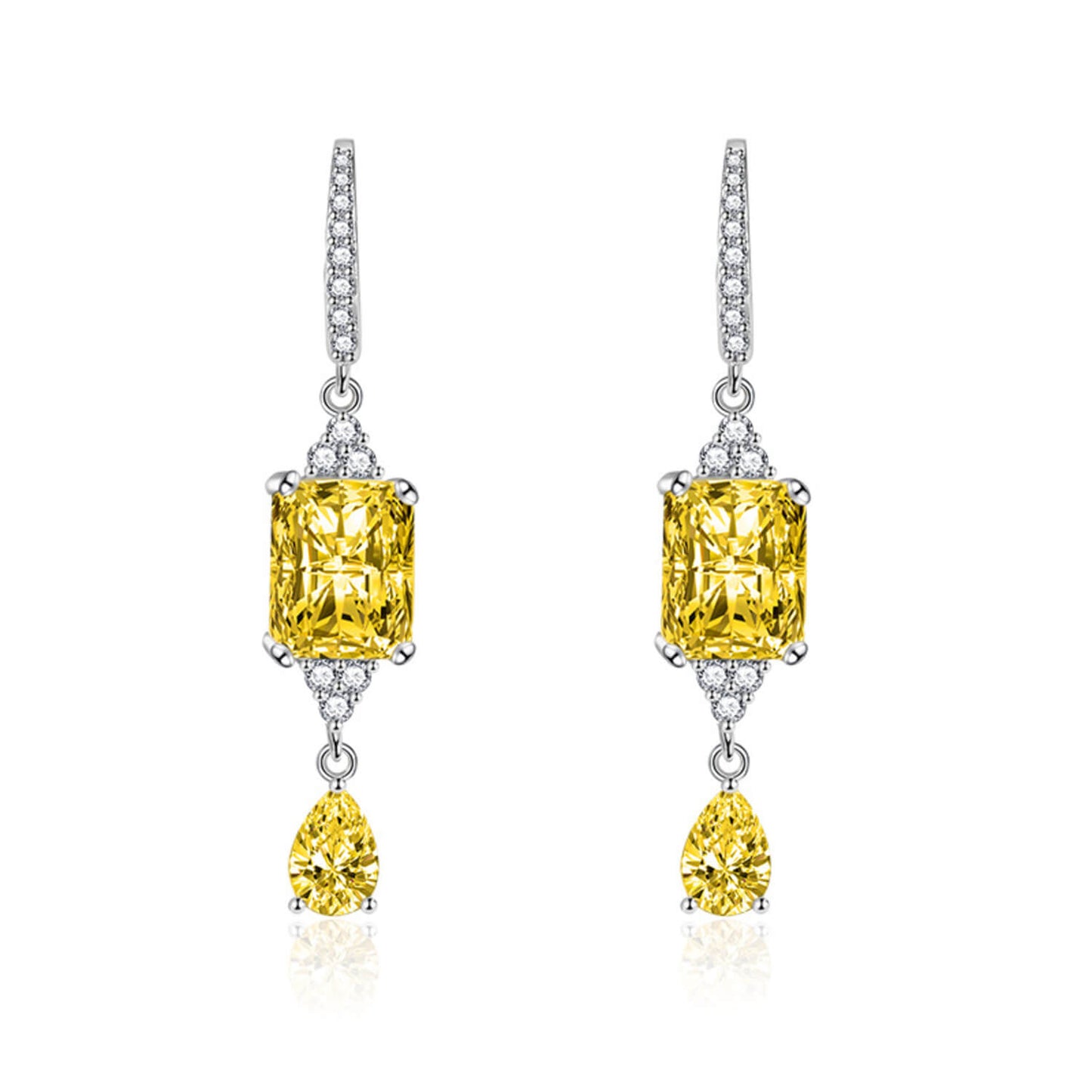 moissanite stud earrings yellow gold