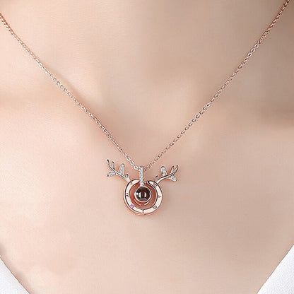 sterling silver projection necklace