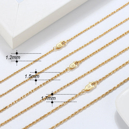 woman sterling silver chain rope chains
