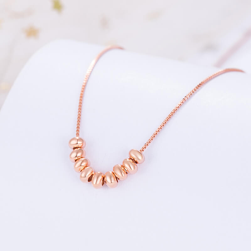 silver bead necklaces bulk