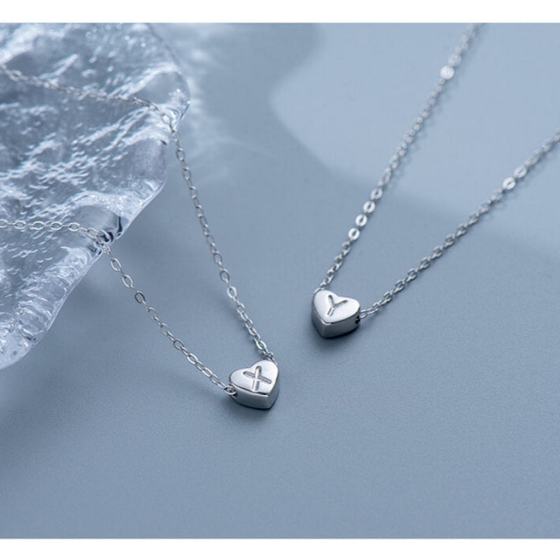 gifts heart letter initial necklace
