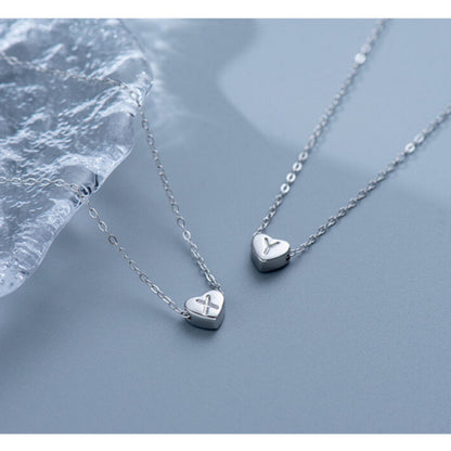 gifts heart letter initial necklace