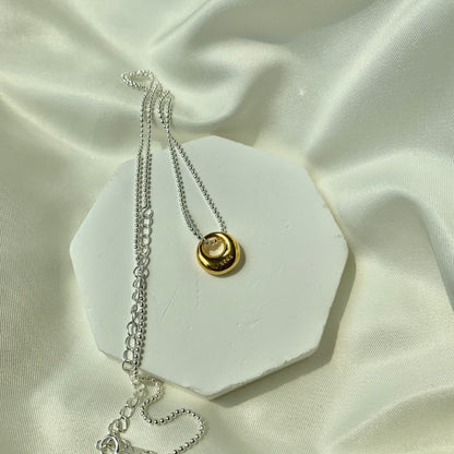 Rounded Open Circle Necklace

