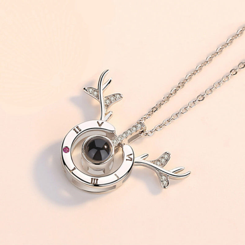 projection necklace silver