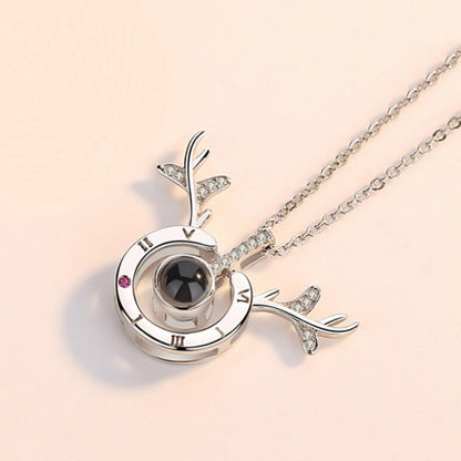 projection necklace silver