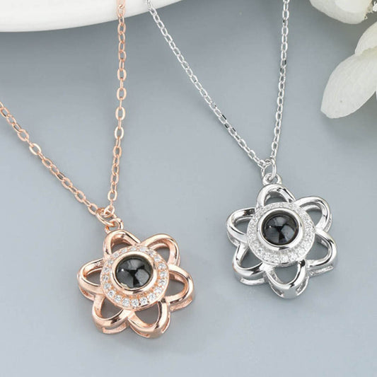 projection necklace silver