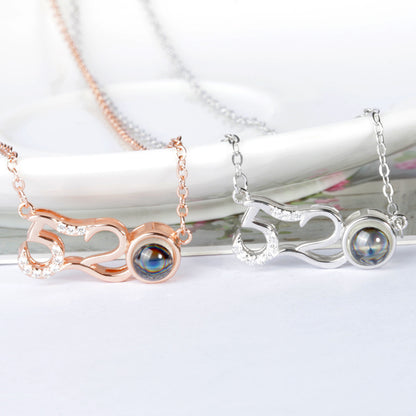 projection necklace i love you
