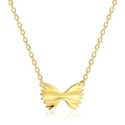 Gold silver butterfly necklace