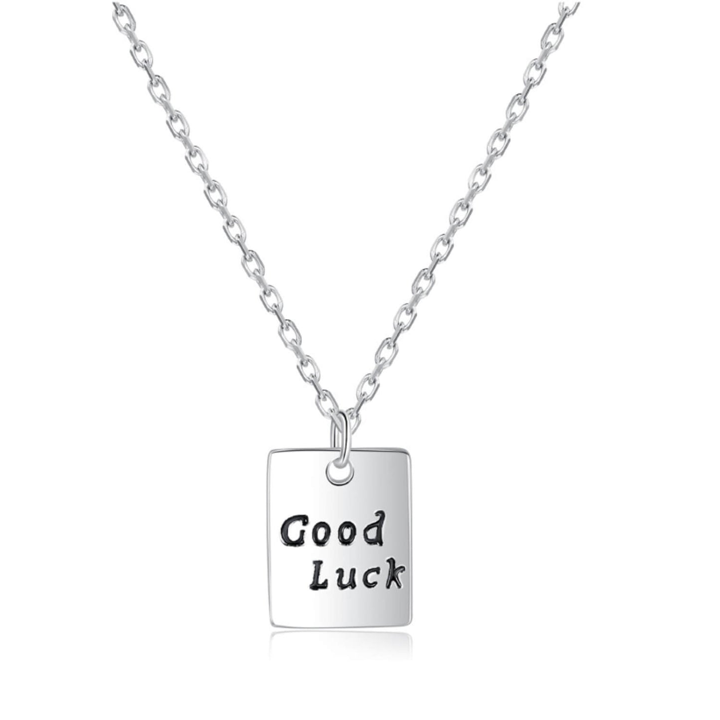 good luck plated pendant silver