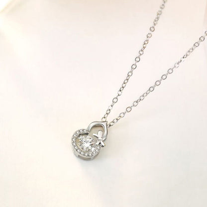 diamond gourd pendant silver